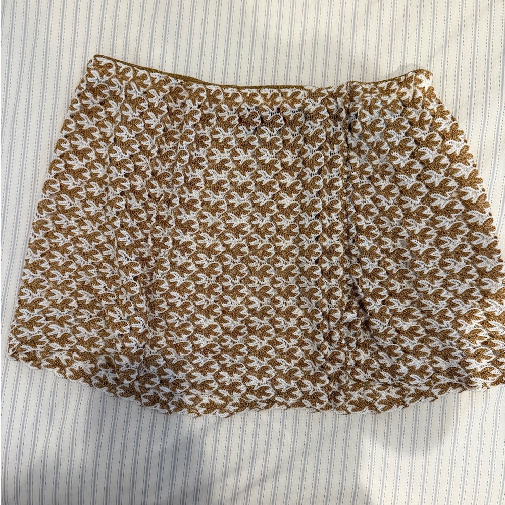 Missoni gold brown and Cream Mini Skirt